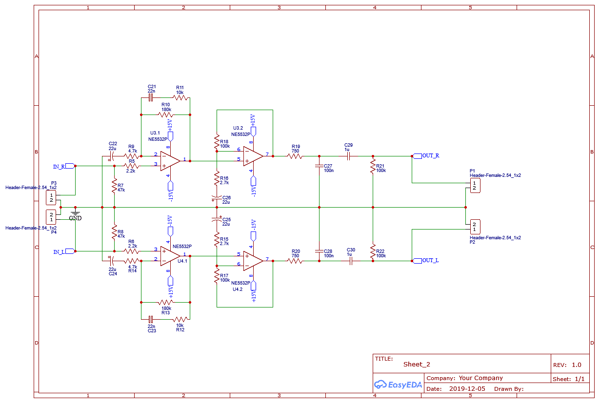 Diy RIAA Phono Preamp Circuit With Opamp Xtronic