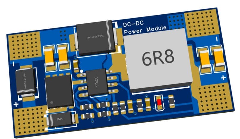 Tps54360 60V 3.5A Step-Down Dc-Dc Converter Circuit Pcb 3D