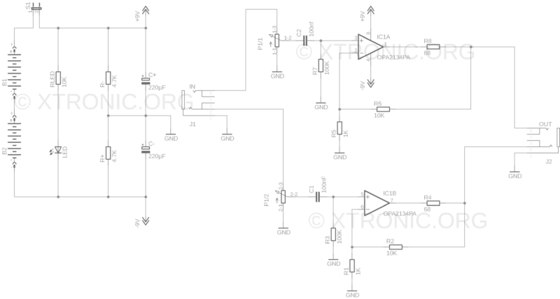 Schematic Cmoy Headphone Amplifier Circuit
