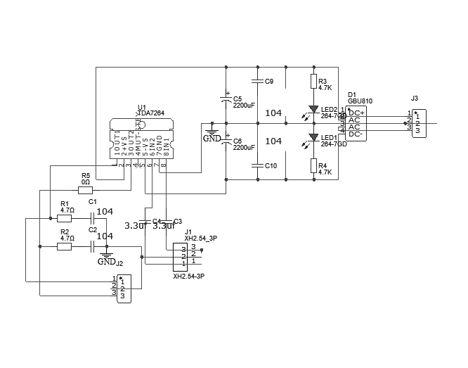 Schematic Diagram Tda7264 Tda7264A Power Amplifier Circuit Diy