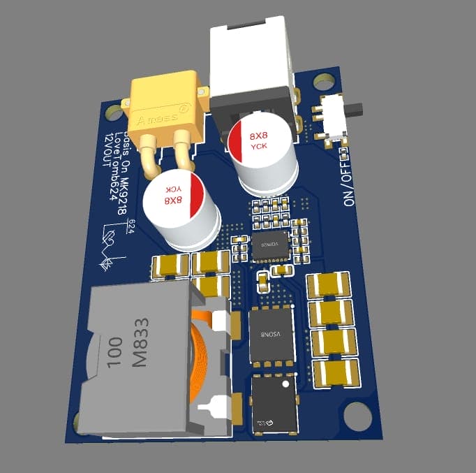 Mk9218 Synchronous Buck Dcdc Controller Pcb 3D Mk9218 Mk9218 Synchronous Buck Dc/Dc Controller 3 Buck Converter, Circuits, Dc Dc, Power Supply Mk9218 Synchronous Buck Dcdc Controller Pcb 3D