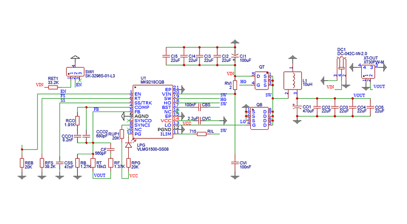 Schematic Mk9218 Synchronous Buck Dcdc Controller Mk9218 Mk9218 Synchronous Buck Dc/Dc Controller 2 Buck Converter, Circuits, Dc Dc, Power Supply Schematic Mk9218 Synchronous Buck Dcdc Controller